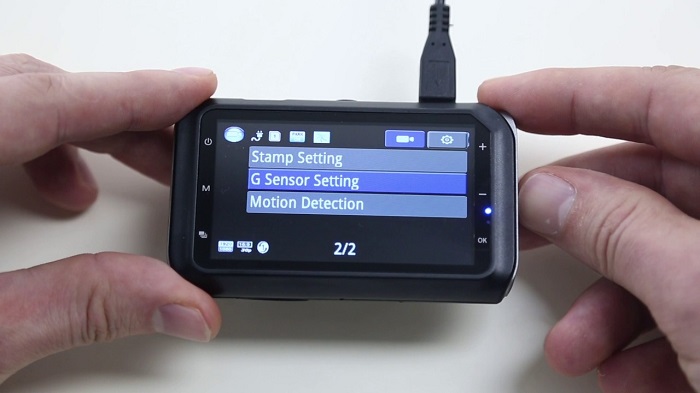 dash cam g-sensor settings