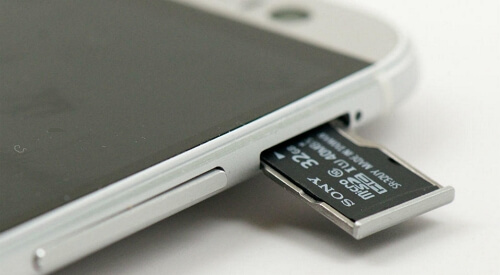 Insert SD card to Android phone