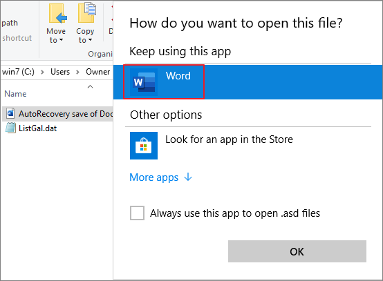 open asd file word