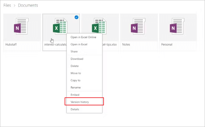 Recover Overwritten Excel Files from OneDrive - 2