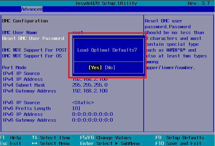 reset BIOS