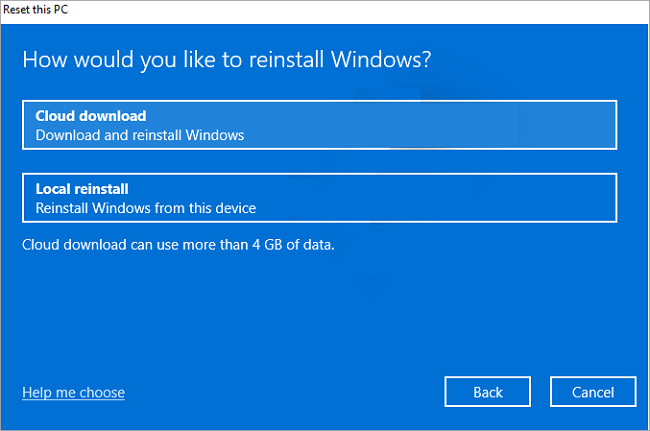 Local reinstall WIndows 11