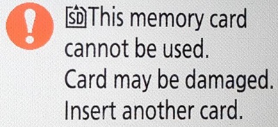 this memory card cannot be used nikon d5200
