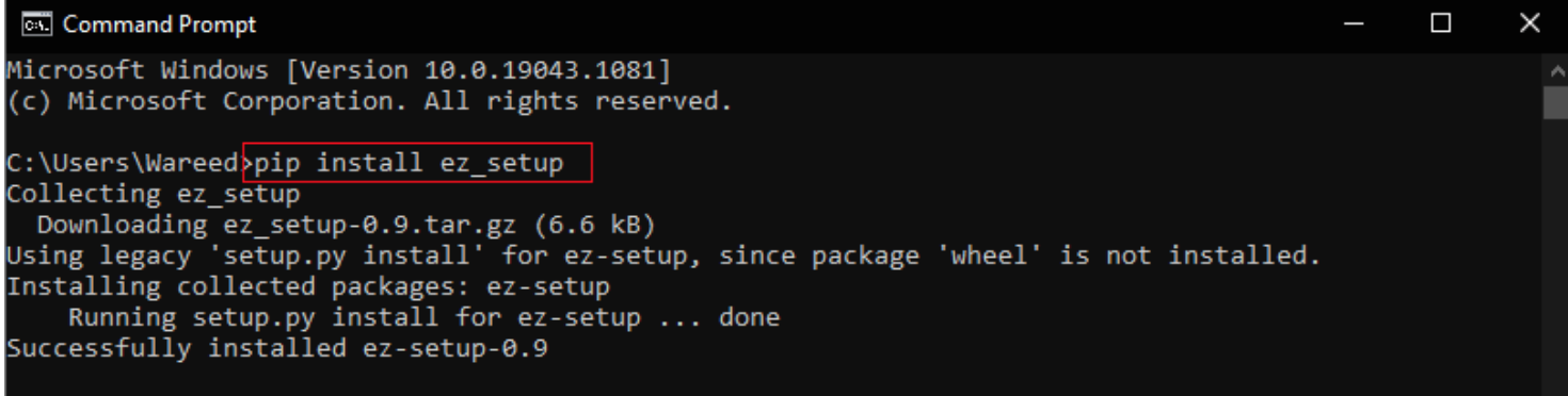 installing ez setup