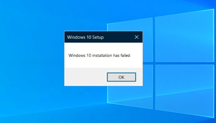 Windows 10 installation has failed