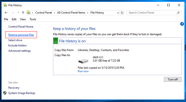 file recovery windows 10
