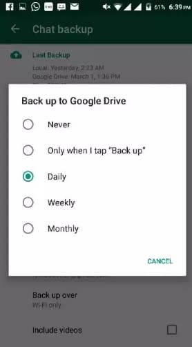 restore whatsapp from sd card