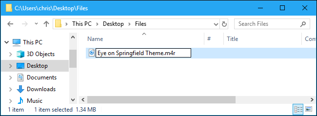 Change the file name extension