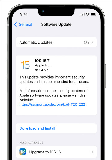 Update the latest iOS