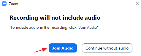 join audio in zoom