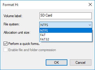 sd card format