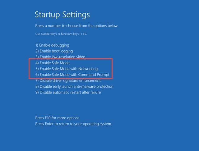 select a safe mode