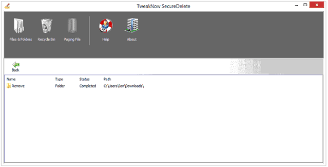 TweakNow SecureDelete