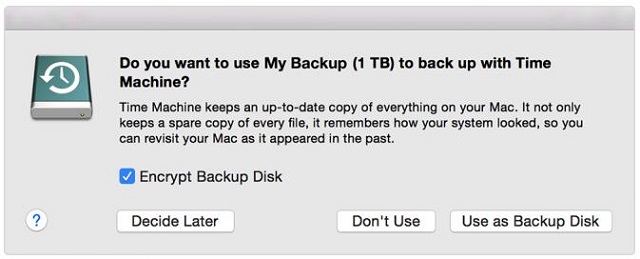 use as backup disk