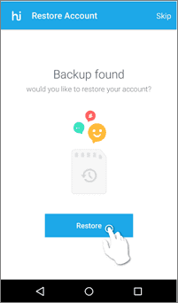 restore Hike messages, chats and images from Hike chat backup file