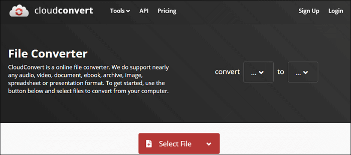 Convert MPEG to MP3 with CloudConvert