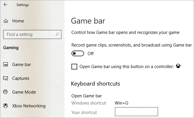 enable Game Bar