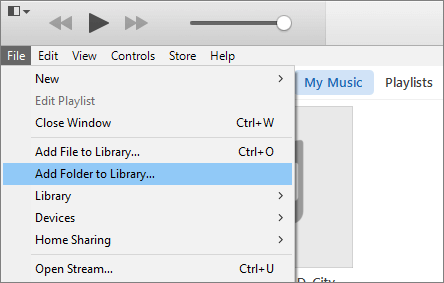 add files or folders to iTues