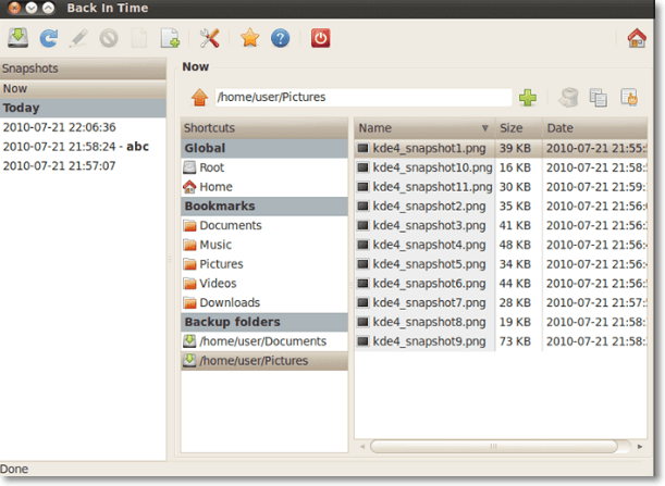 back in time linux backup