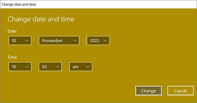 change date