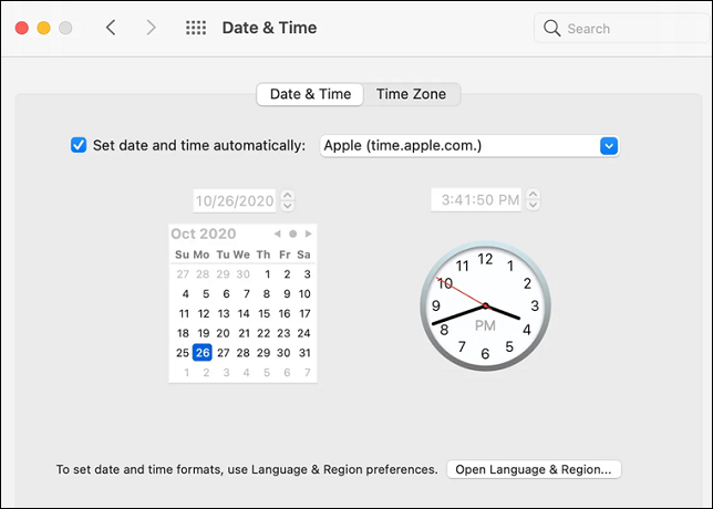 change date and time settings