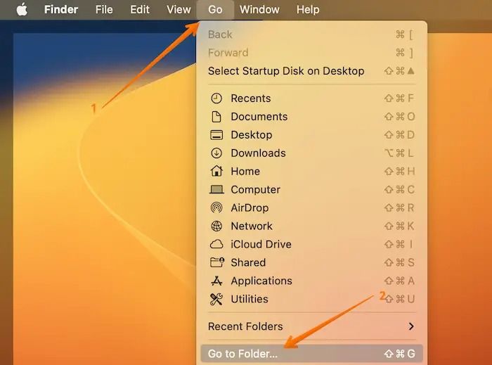 Go to Folder Option