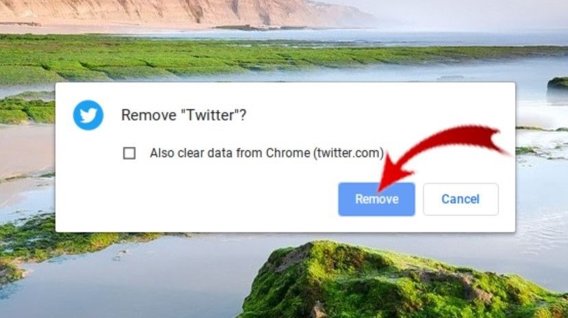 click on remove button