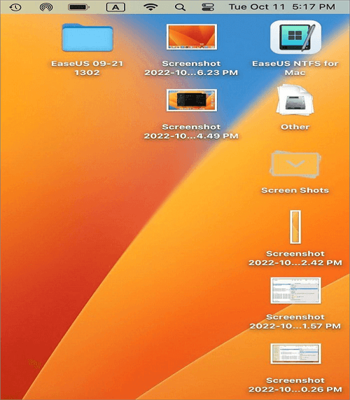 the screen shots stack showing desktop screenshots