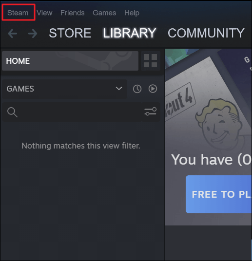 click steam