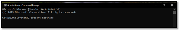 Tracert hostname 