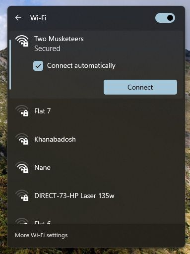choose wi-fi network