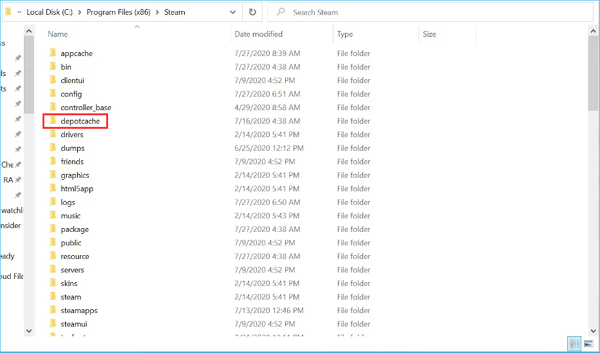 depotcache folder