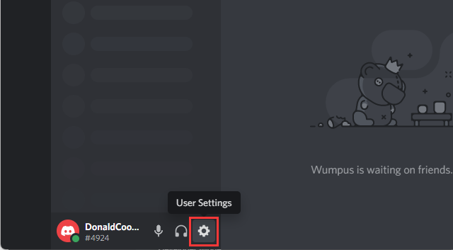 Discord user settings