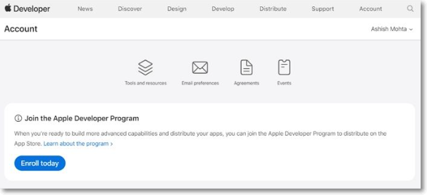 enroll apple developer program