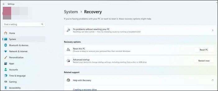 System Recovery