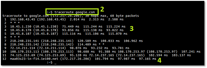 Traceroute linux