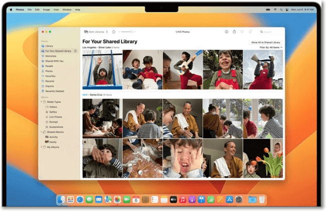 macOS 13 icloud share photo library