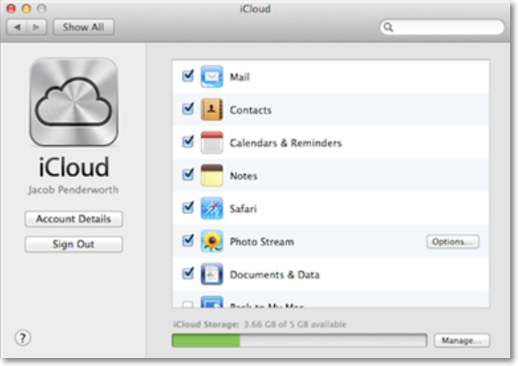 icloud preference pane