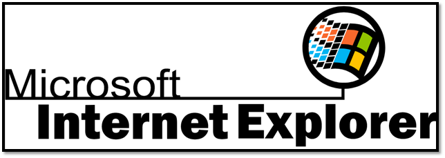 ie 2 logo from 1995 to 1996