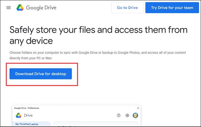 install google drive