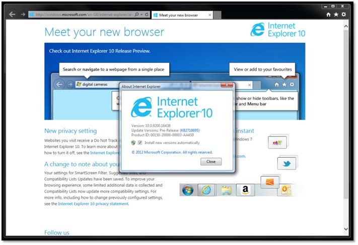 Internet Explorer 10