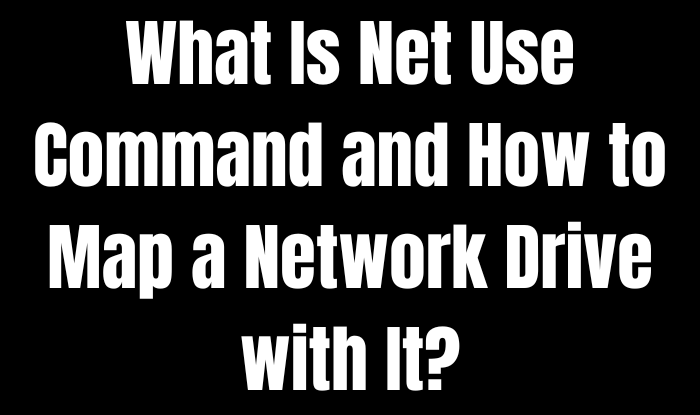 net use command map a drive
