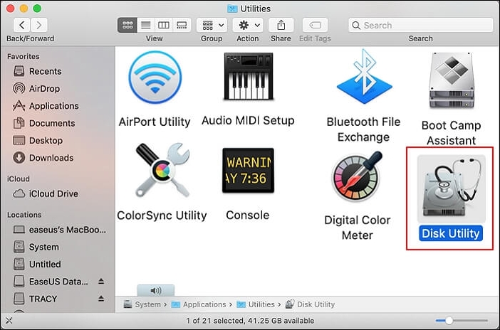 open Disk Utility