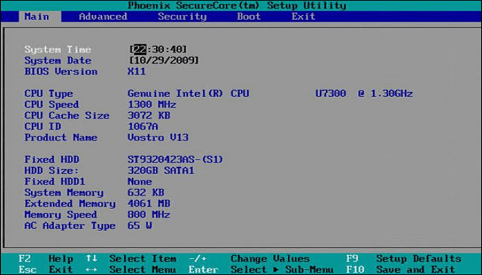 reseting configuration data