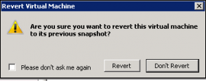 revert virtual machine