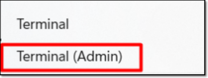 terminal admin