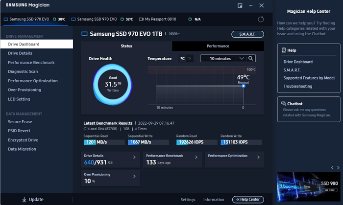 samsung SSD slow write speed