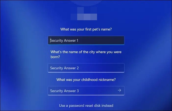 Security Questions