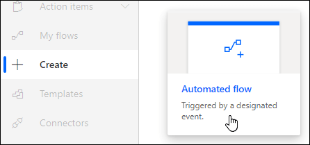 choose the automated flow option