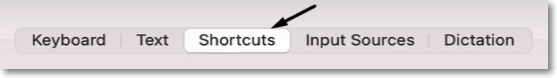 select shortcuts